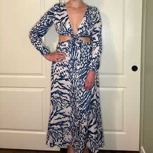 RESA Blue and White Maxi Dress